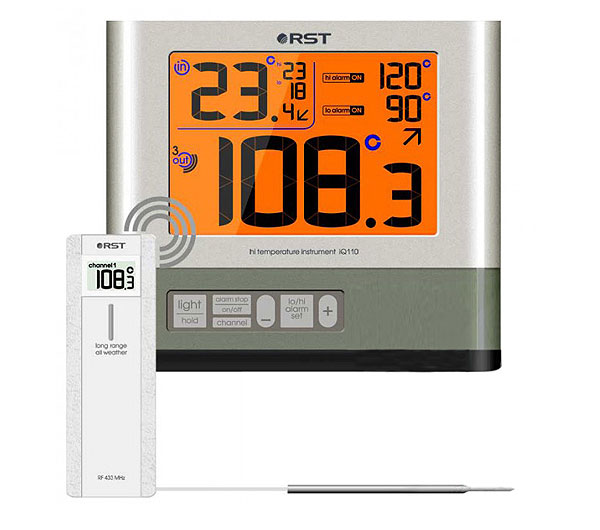 Термометр с радиодатчиком  для дистанционного измерения температуры в парилке